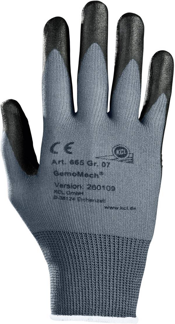 KCL 665-8 GemoMech 665 Polyurethan Arbeitshandschuh Größe (Handschuhe): 8, M EN 388 CAT II 1 Paar