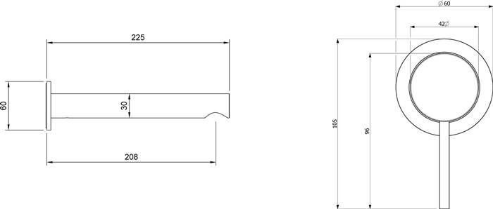 VB Waschbeckenarmaturen Loop & Friends T VZ106010000 60x225x60mm Rund Chrom-1