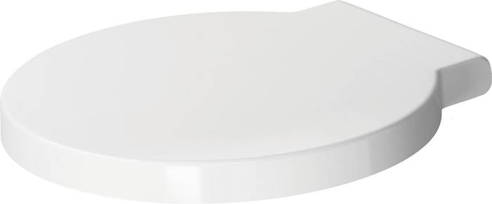 Duravit Starck 1 WC-Sitz Weiß Hochglanz 419x42x453mm, ohne Absenkautomatik, Edelstahl-Scharniere, überlappend