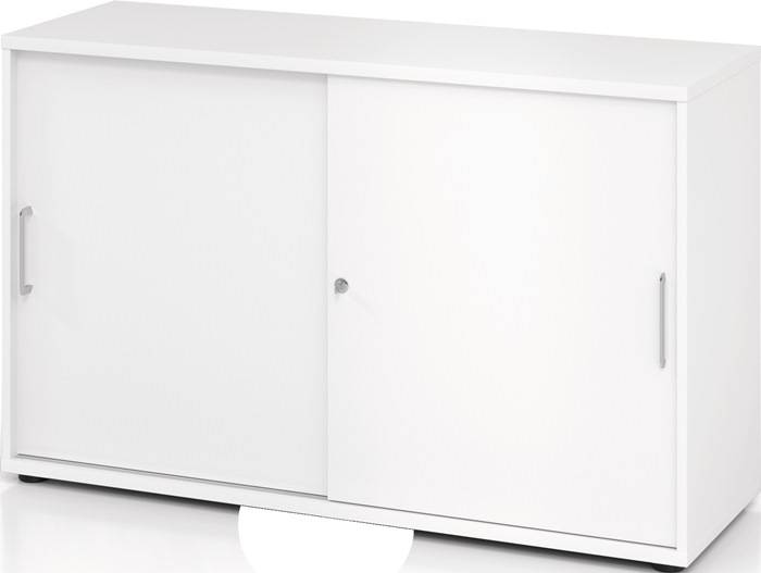 Schrank Teda-Z H748xB1200xT400mm weiß 3 OH 2 Schiebetüren zerlegt-0