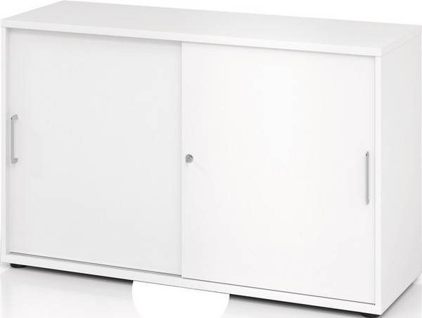 Schrank Teda-Z H748xB1200xT400mm weiß 3 OH 2 Schiebetüren zerlegt