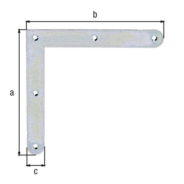 Eckwinkel L.150x150mm B.20mm S.2mm STA galv.verz.d.pass.GAH-1