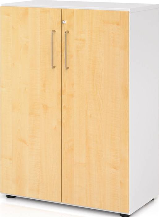 Schrank Teda-Z H1100xB800xT420mm weiß/Ahorndekor 3 OH 2 Türen zerlegt-0