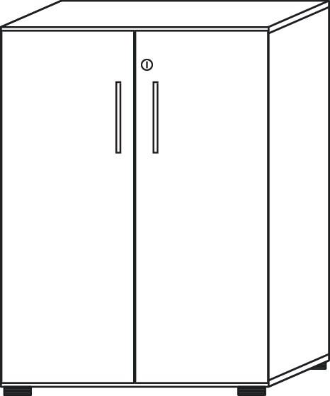 Schrank Teda-Z H1100xB800xT420mm weiß 3 OH 2 Türen zerlegt-1