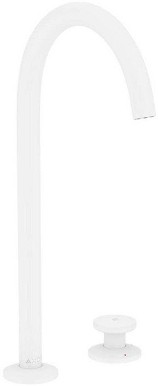 AXOR One 2-Loch Waschtischmischer Select 260 mit Push-Open Ablaufgarnitur, Mattweiß