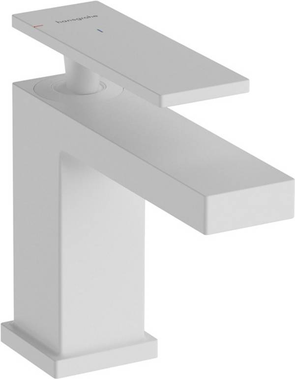 hansgrohe Tecturis E Einhebel-Waschtischmischer 80 CoolStart EcoSmart+ ohne Ablaufgarnitur, Mattweiß