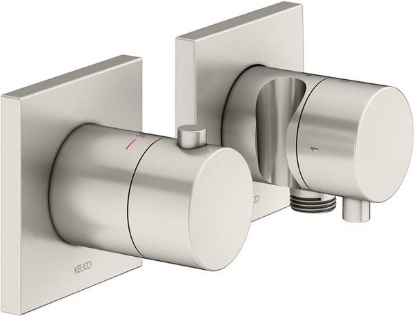 Keuco Thermostatarmaturen-Set EDITION 11 UP, für 2 Verbraucher nickel gebürstet