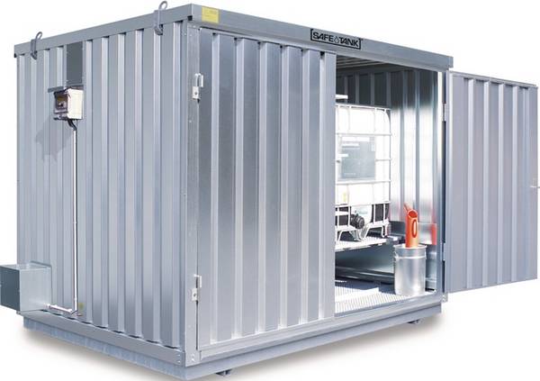 Lagercontainer ST300 B2100xT1140xH2300mm mont.WGK1-2 GHS1-3verz.Auffangvol.275l