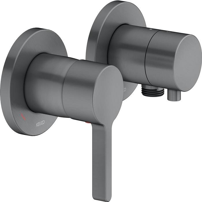 Keuco Einhebelmischer-Set EDITION 400 UP f 2 Verbr schwarzchrom gebürstet-0