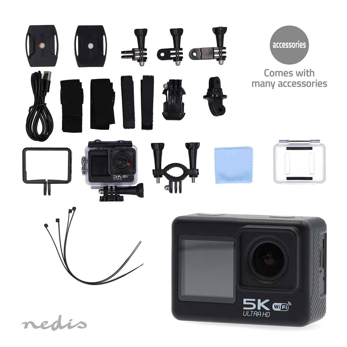 Nedis Action Cam | ACAM71BK | Schwarz-1