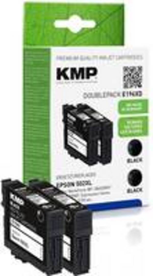 KMP Patrone Epson Pro WF-2865DWF ers. 502XL T02W14 2 x black - Wiederaufbereitet - Kompatibel