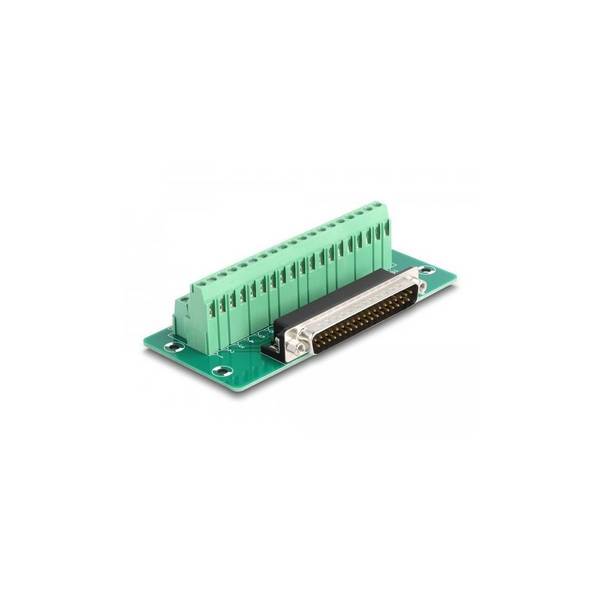 Delock D-Sub 37 Pin Stecker zu Terminalblock für Hutschiene 37-polig