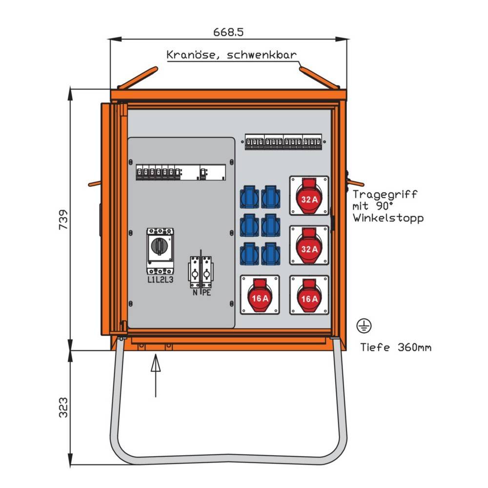 1St. Walther Verteilerschrank 44kVA WV0315R1-1