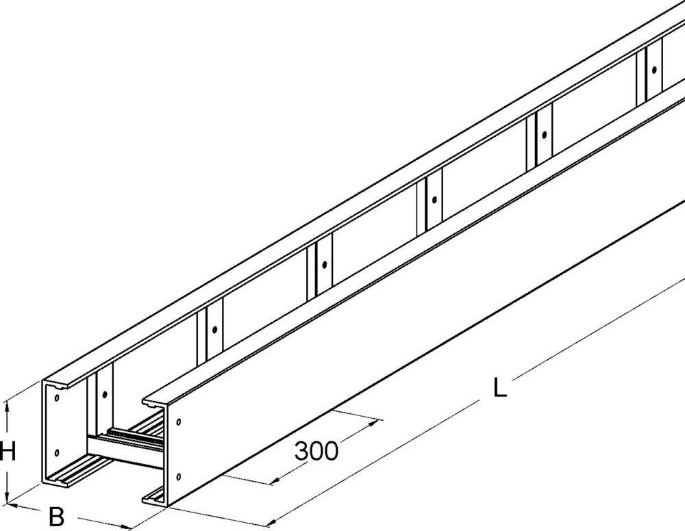 3 Mtr. Niedax GFK-Kabelleiter UL 150.150/3-1