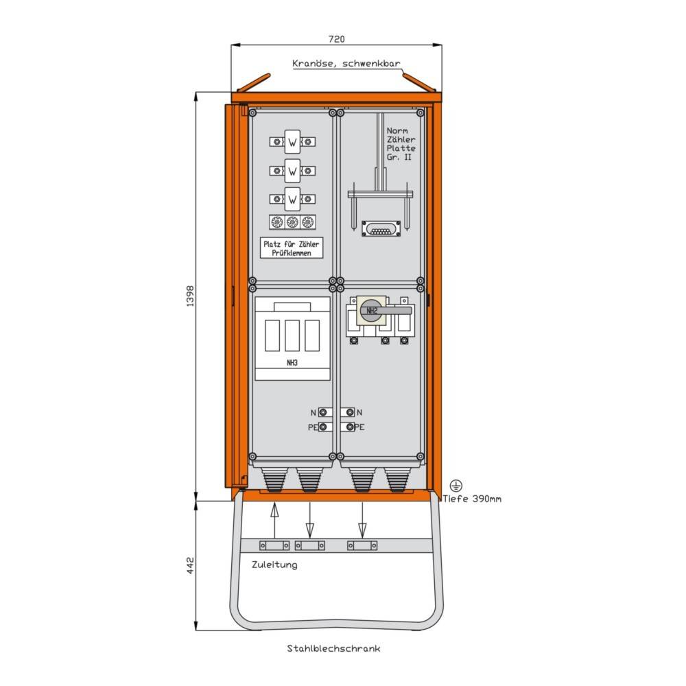 Walther Werke Anschlussschrank WA0034-CH-1