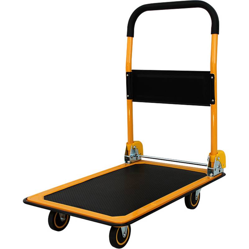 PAVO - Stahl-Plattformwagen Tragkraft 300 kg schwarz/orange 7300255-0