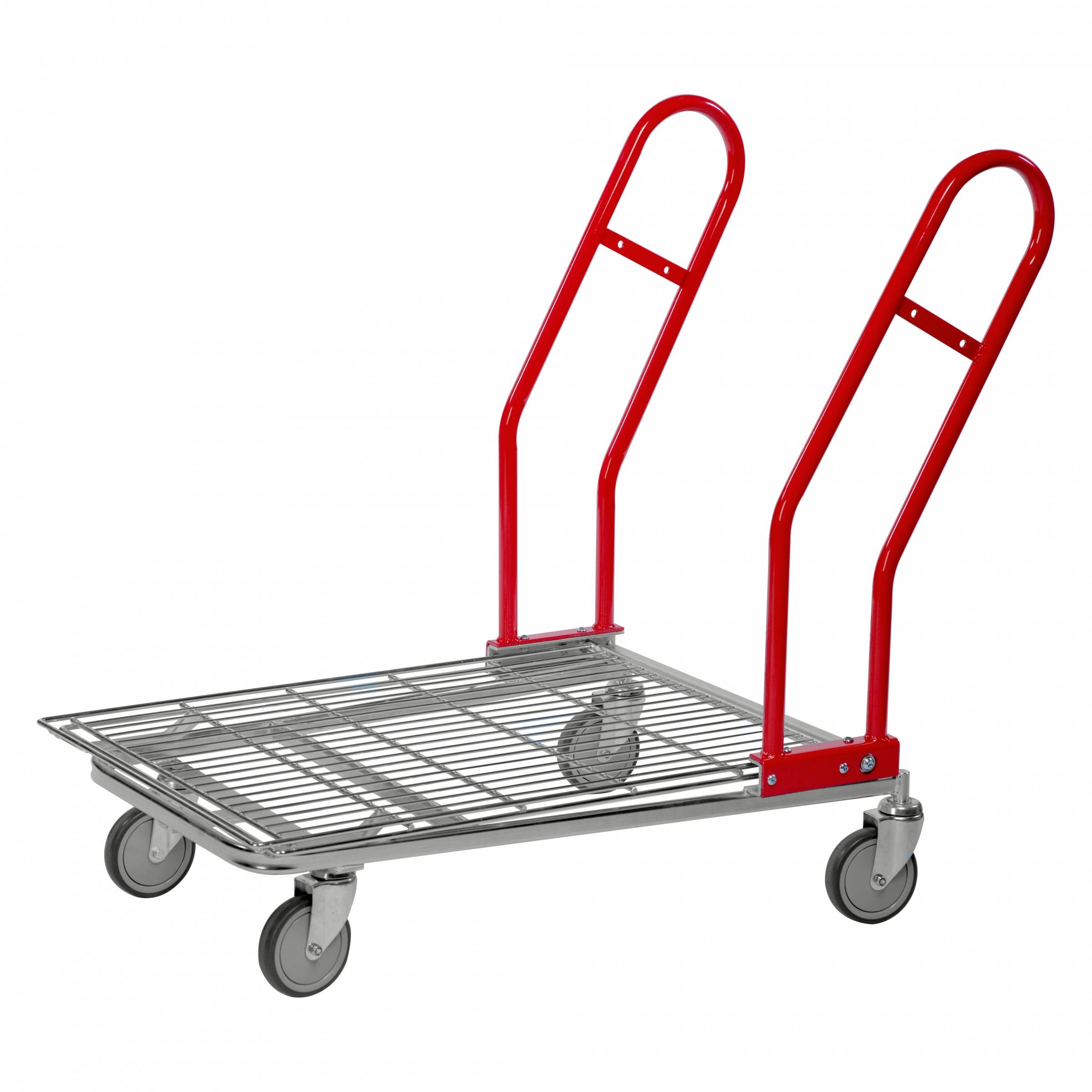 Kongamek Grossgüterwagen, stapelbar 1170x700x980mm mit Maschenboden 200kg Tragkraft Gummi Ø125mm-0