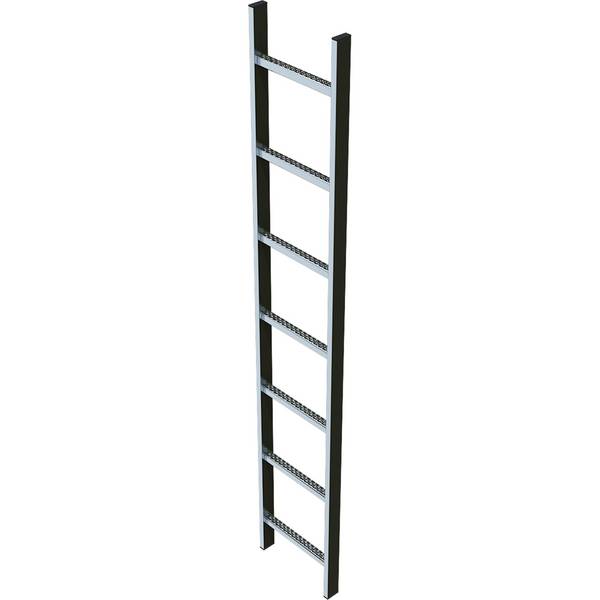 Zarges Schachtleiter 300mm lichte Breite Edelstahl, 10 Sprossen