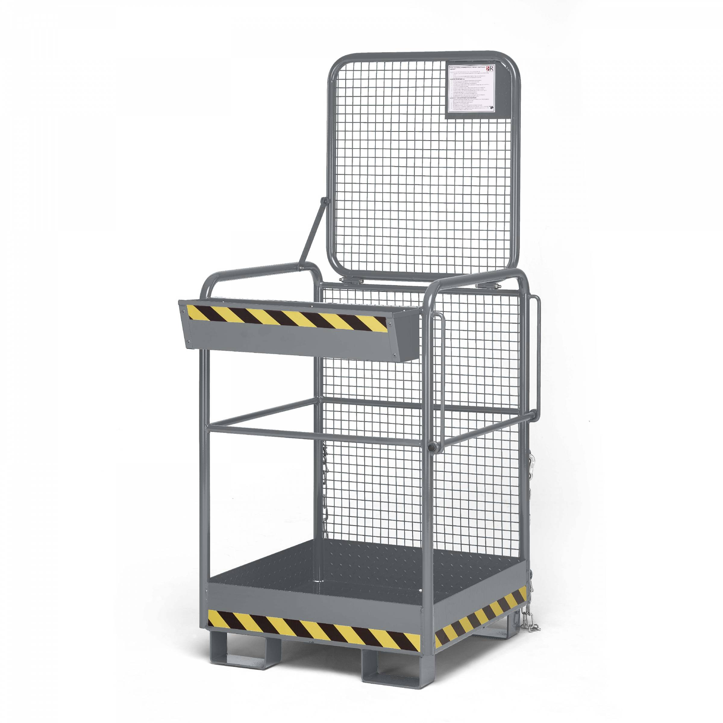 R+R Industrietechnik Arbeitskorb Typ RAK-ONE 800x800x1900mm RAL7005 Mausgrau-0