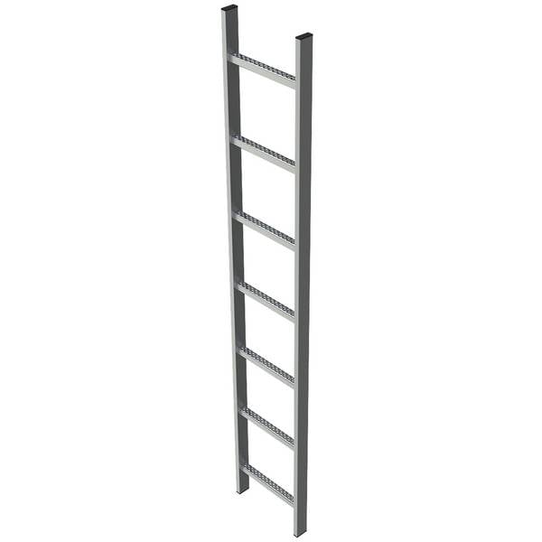 Zarges Schachtleiter 400mm lichte Breite 6 Sprossen Stahl verzinkt