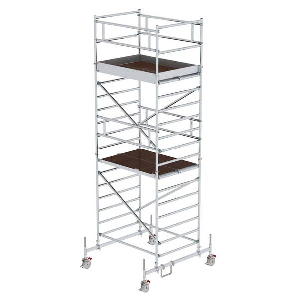 MUNK Rollgerüst mit Doppelplattform 1,35x1,80m Plattform, 6,35m AH