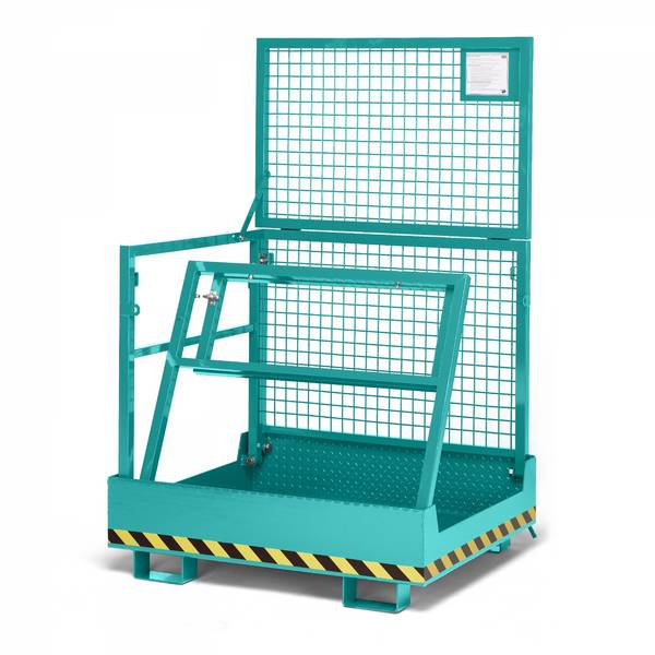 R+R Industrietechnik Arbeitskorb Typ RAK-Compact 1200x1080x1910mm RAL5018 Türkisblau
