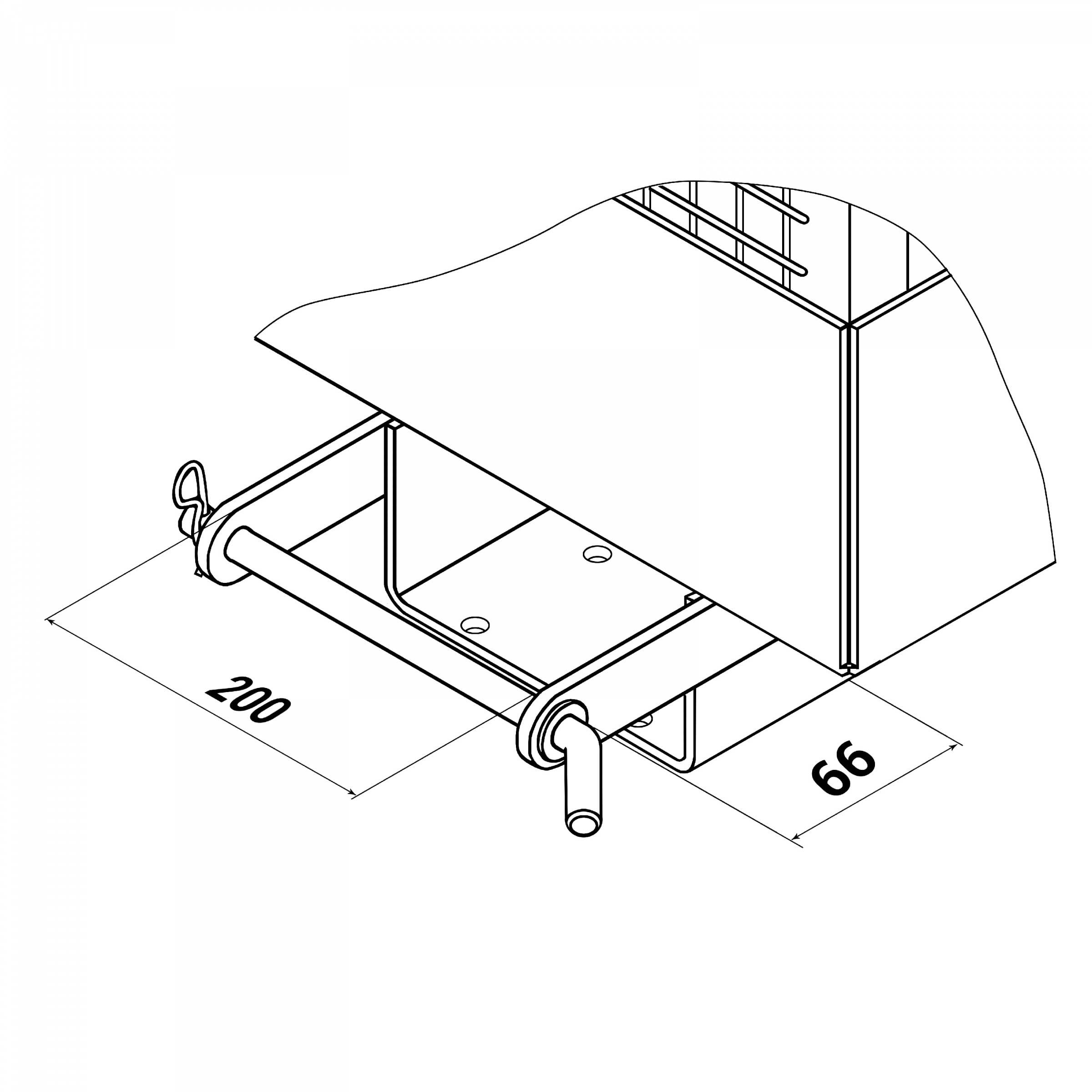R+R Industrietechnik Arbeitskorb Typ RAK-Compact 1200x1080x1910mm RAL5018 Türkisblau-2