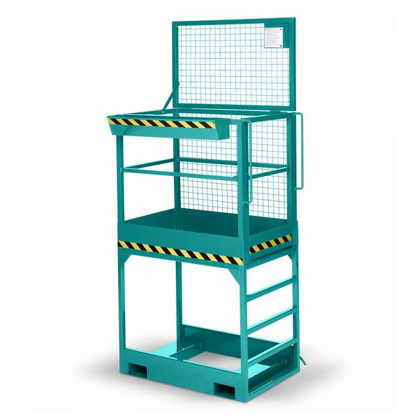 R+R Industrietechnik Arbeitskorb Typ RAK-High 1200x800x2910mm RAL 5018 Türkisblau