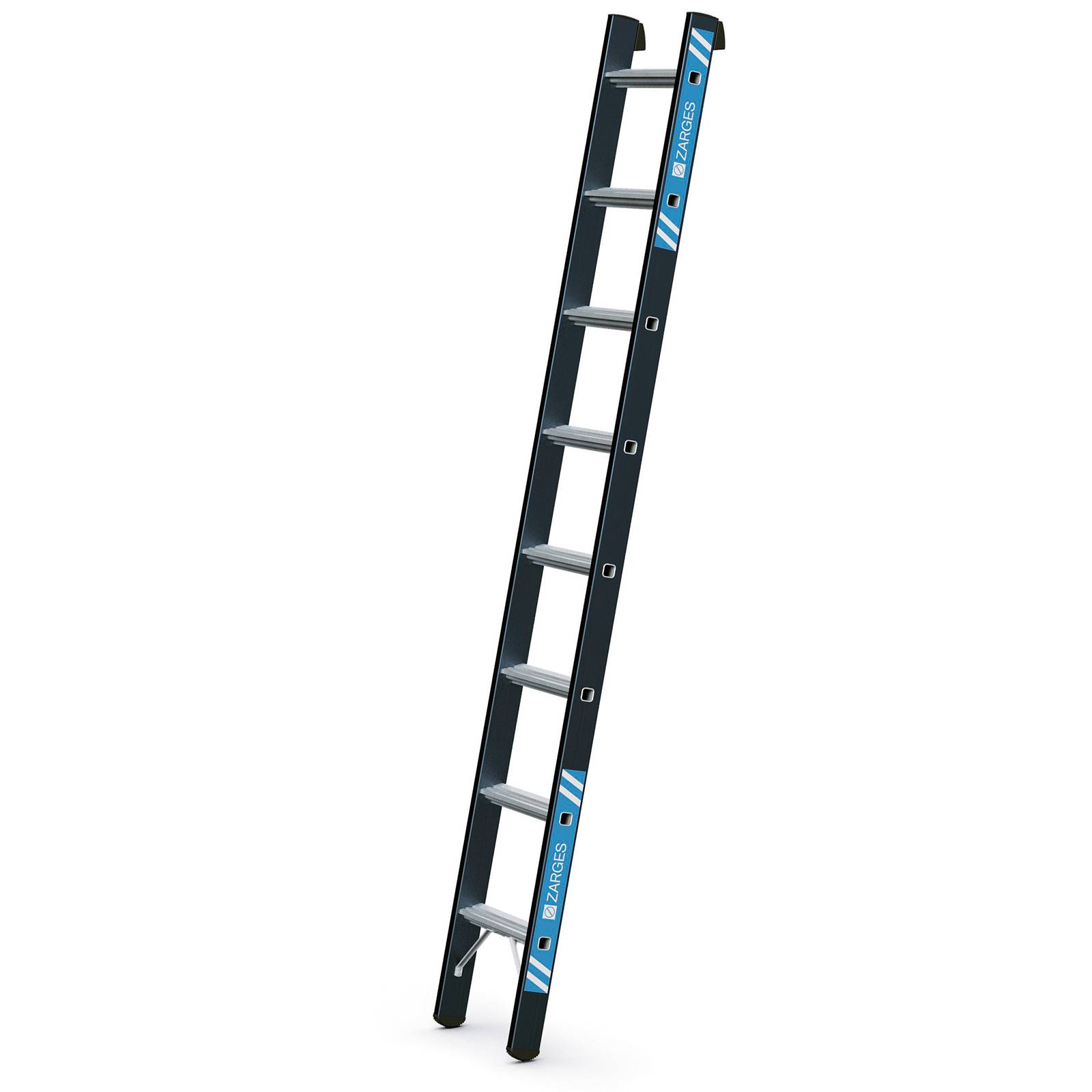 Schwerlast-Anlegeleiter 60 mm Alu-Sprossen 8 Sprossen. Zarges GmbH 48724949-0