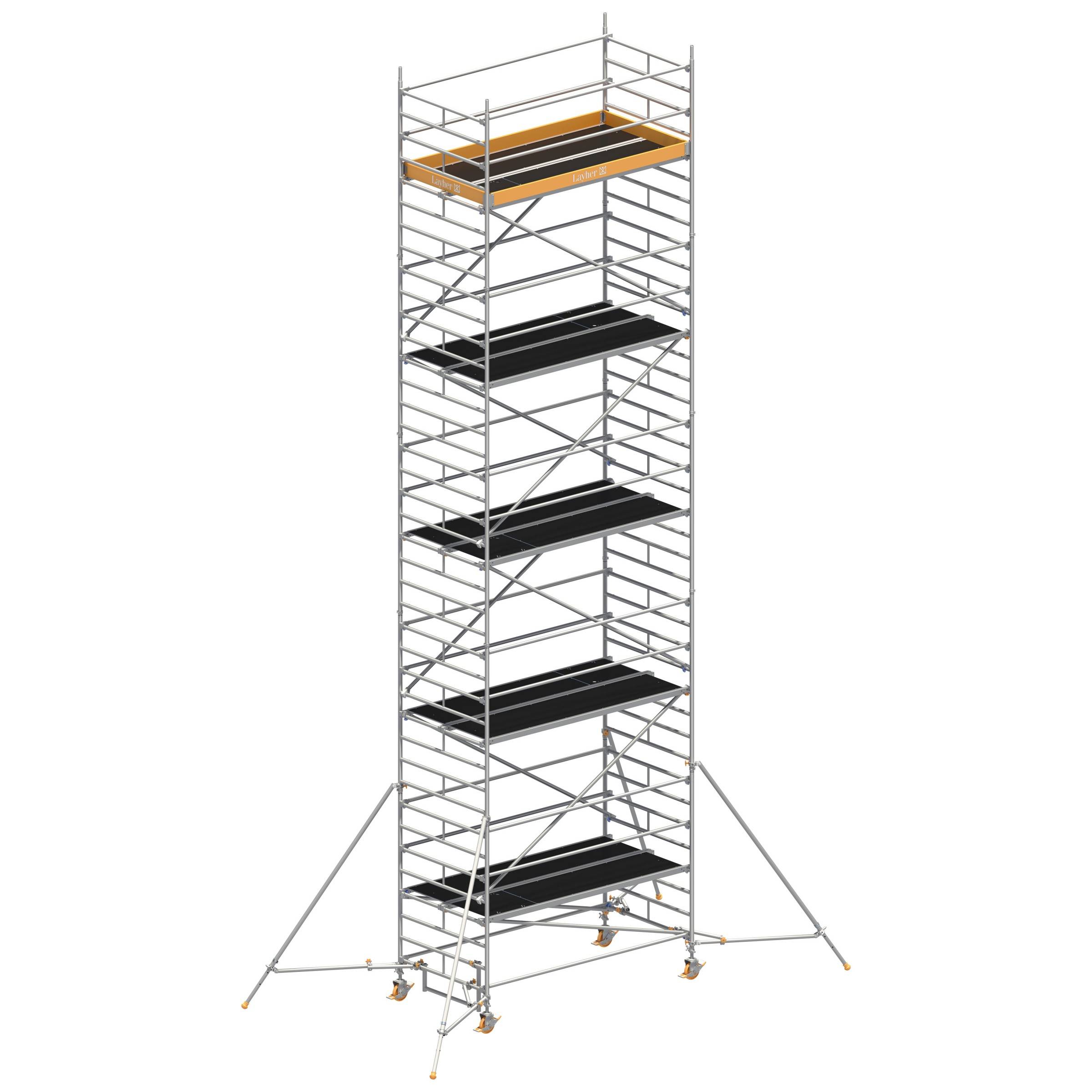 Layher Rollgerüst Uni Breit P2 mit Gerüststützenlänge 2,60m, 11,20m AH-0