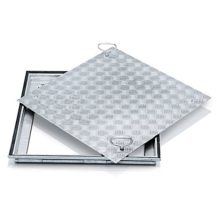 Zarges Schachtabdeckung aus Edelstahl mit Deckplattel 1000 mm x 1000 mm-0