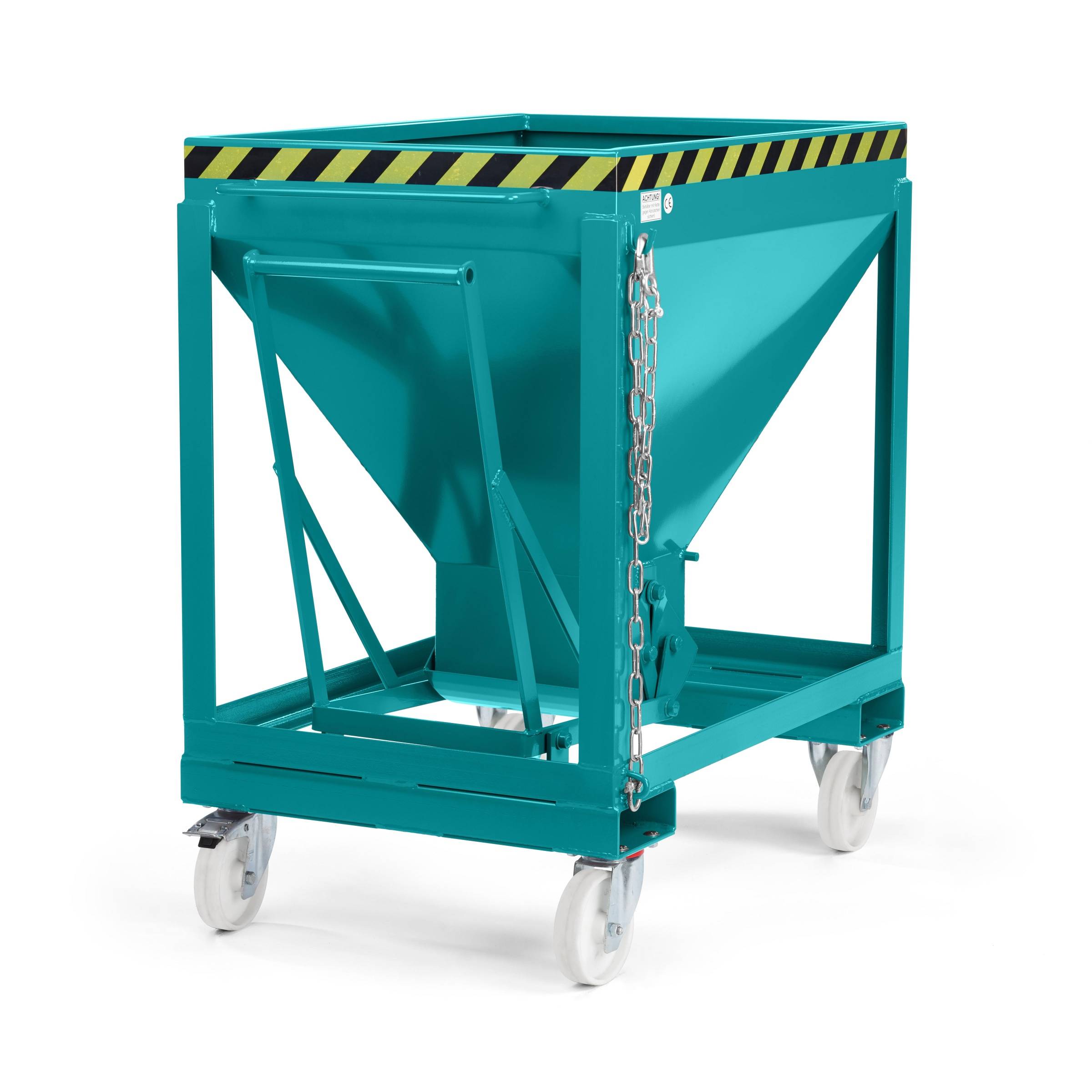 RR Industrietechnik Silowagen Typ RSLF 600dm³ fahrbar RAL 5018 Türkisblau-0