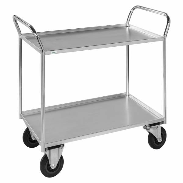 Kongamek Etagenwagen voll verschweisst und verzinkt mit 2 Böden 940x540mm Ladefläche und 24mm Rand
