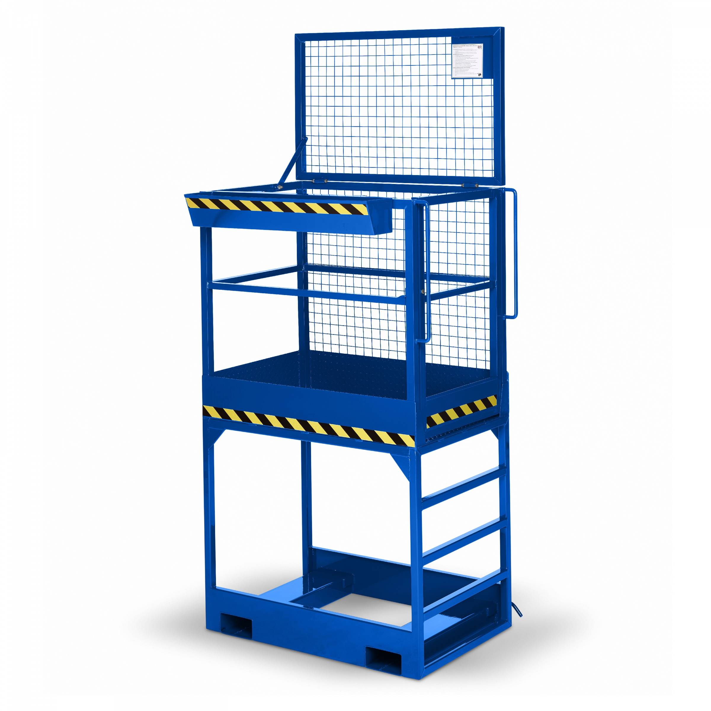 R+R Industrietechnik Arbeitskorb Typ RAK-High 1200x800x2910mm RAL 5010 Enzianblau-0