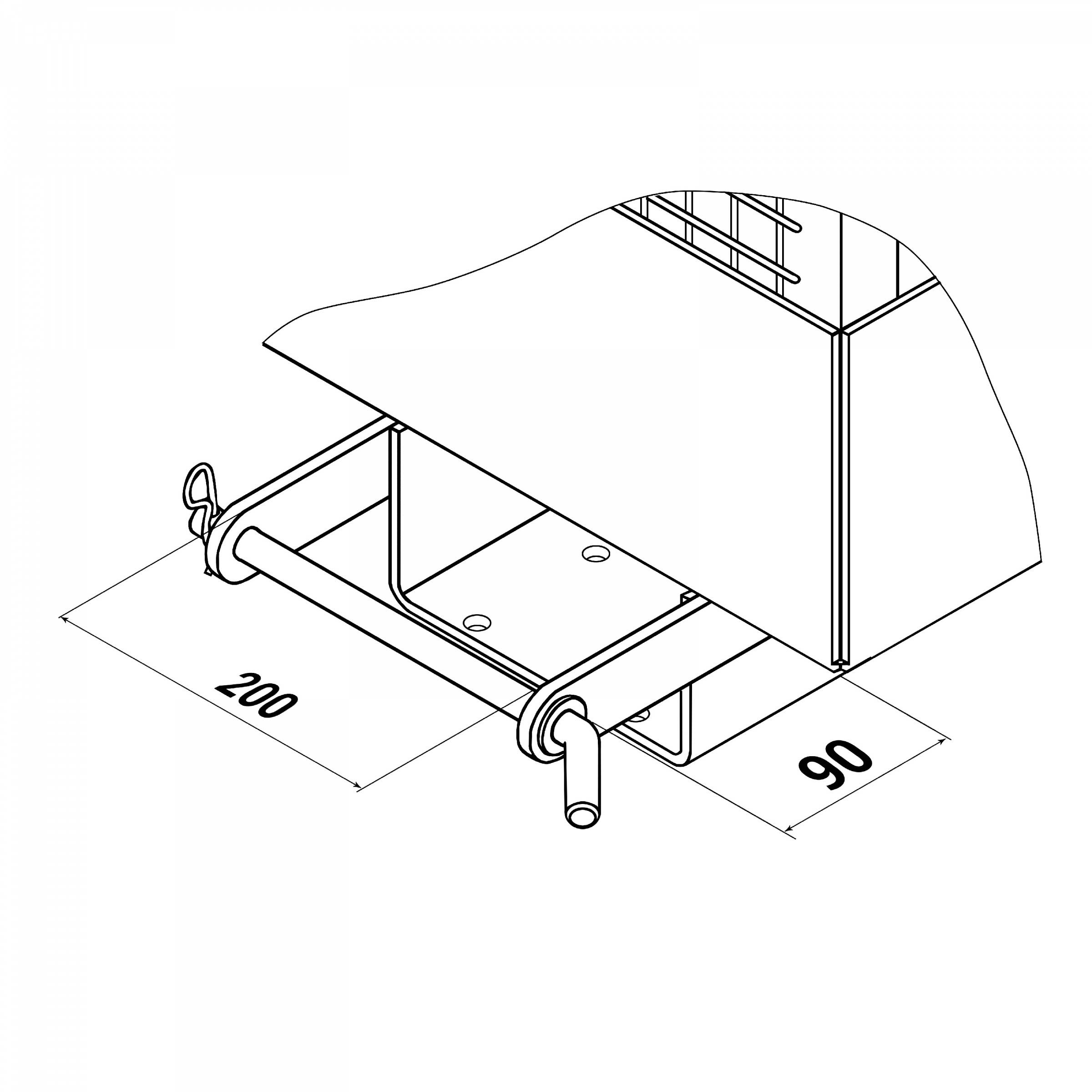 R+R Industrietechnik Arbeitskorb Typ RAK-High 1200x800x2910mm RAL 5010 Enzianblau-2