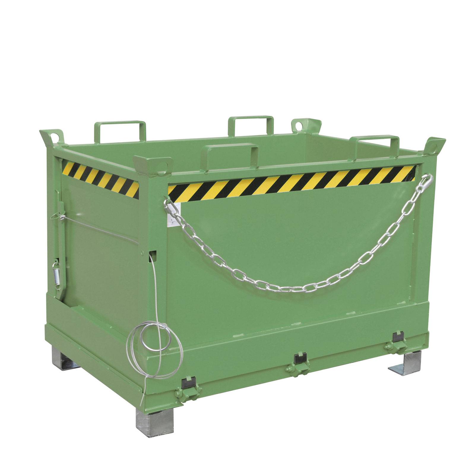 Bauer Klappbodenbehälter FB 500, lackiert, Resedagrün-0