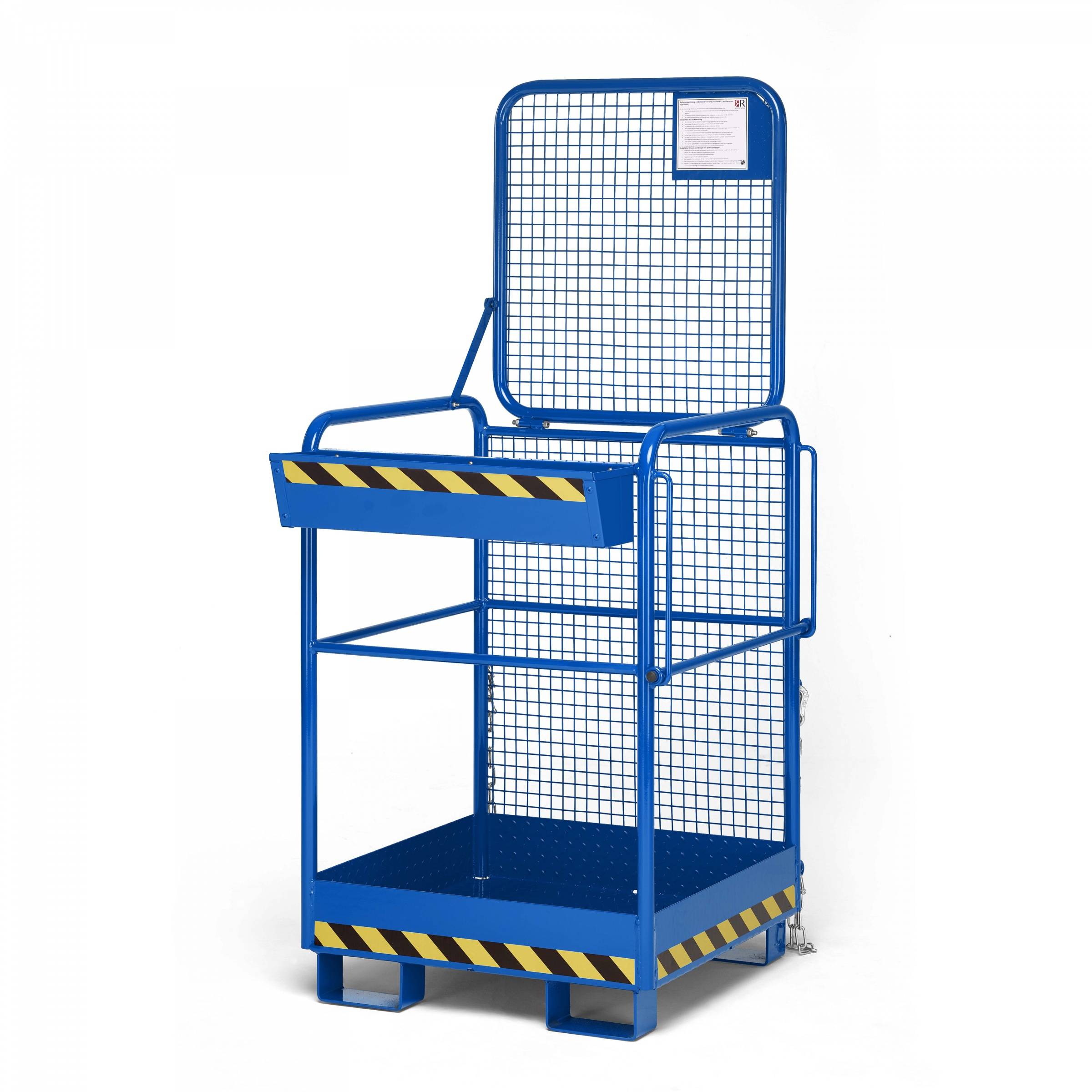 R+R Industrietechnik Arbeitskorb Typ RAK-ONE 800x800x1900mm RAL5010 Enzianblau-0