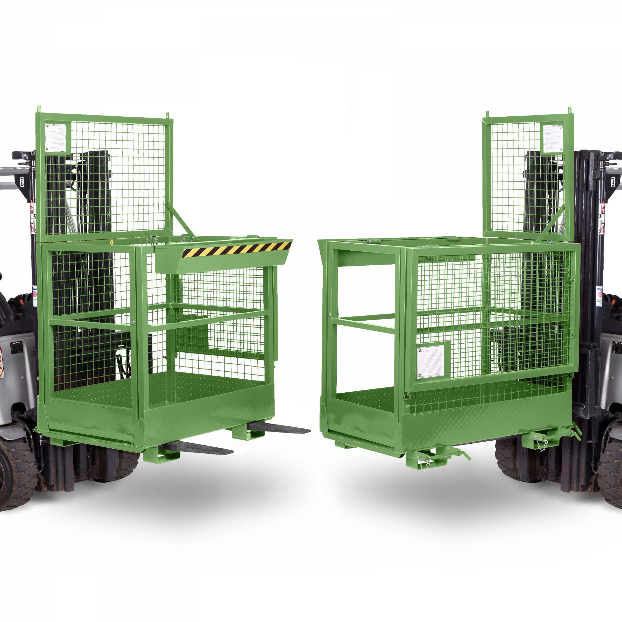 R+R Industrietechnik Arbeitskorb Typ RAK-DUO 1200x800x1950mm RAL6011 Resedagrün-1