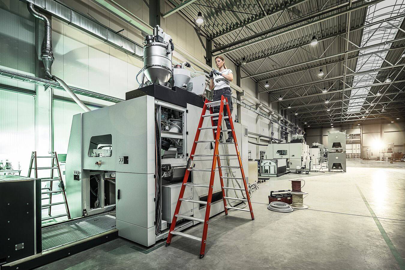MUNK Kunststoff-Stehleiter 2x8 Stufen-4