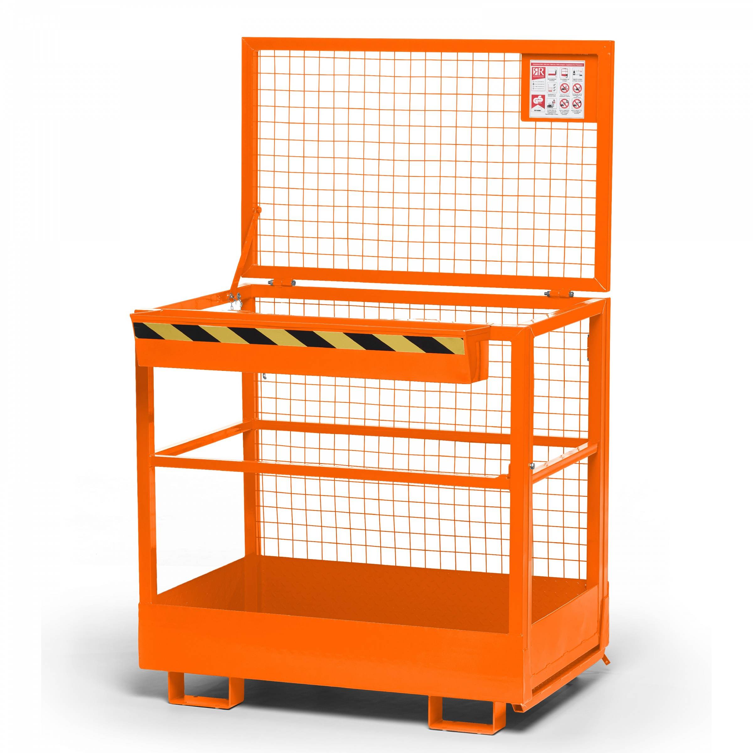 R+R Industrietechnik Arbeitskorb Typ RAK 1200x800x1910mm RAL2004 Reinorange-0