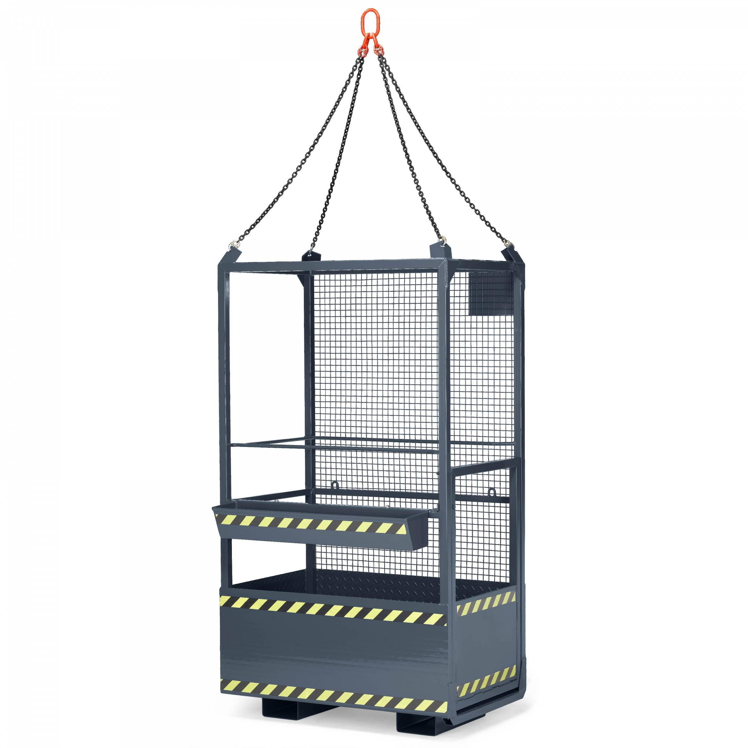 R+R Industrietechnik Arbeitskorb Typ RAK-Kranbar 1200x800x2200mm RAL 7016 Anthrazitgrau-0