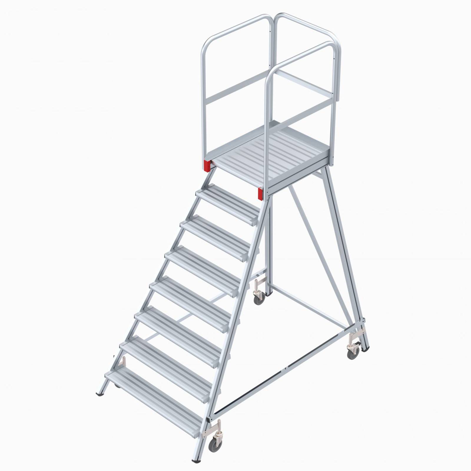 Euroline Premium 515 Mobile Podesttreppe einseitig 8 Stufen-0