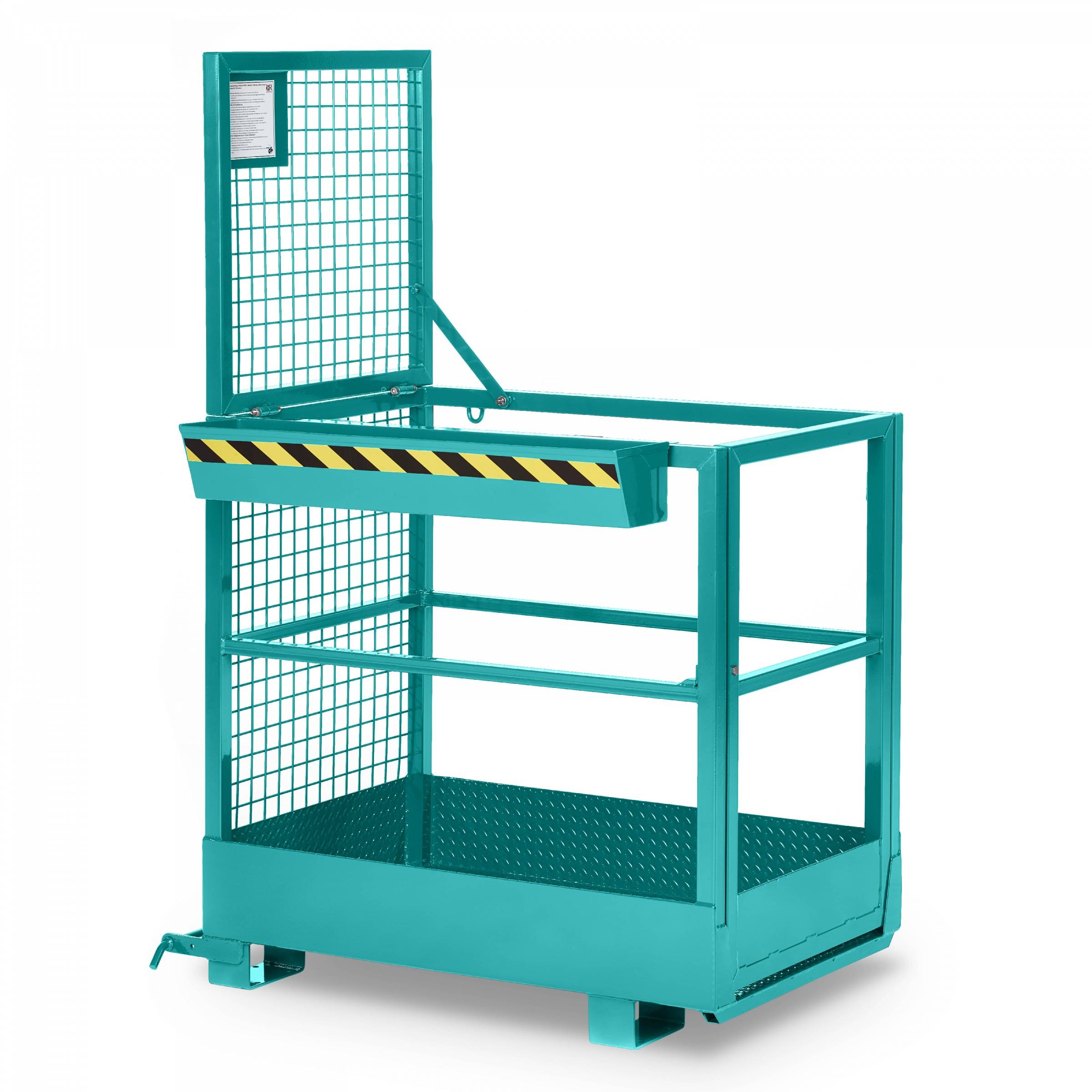 RR Industrietechnik Arbeitskorb Typ RAK-SLIM 800x800x1910mm RAL5018 Türkisblau-0