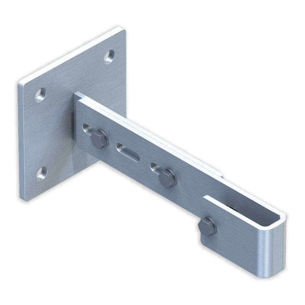 Zarges Wandhalter verstellbar Stahl verzinkt 275-375mm Wandabstand-0
