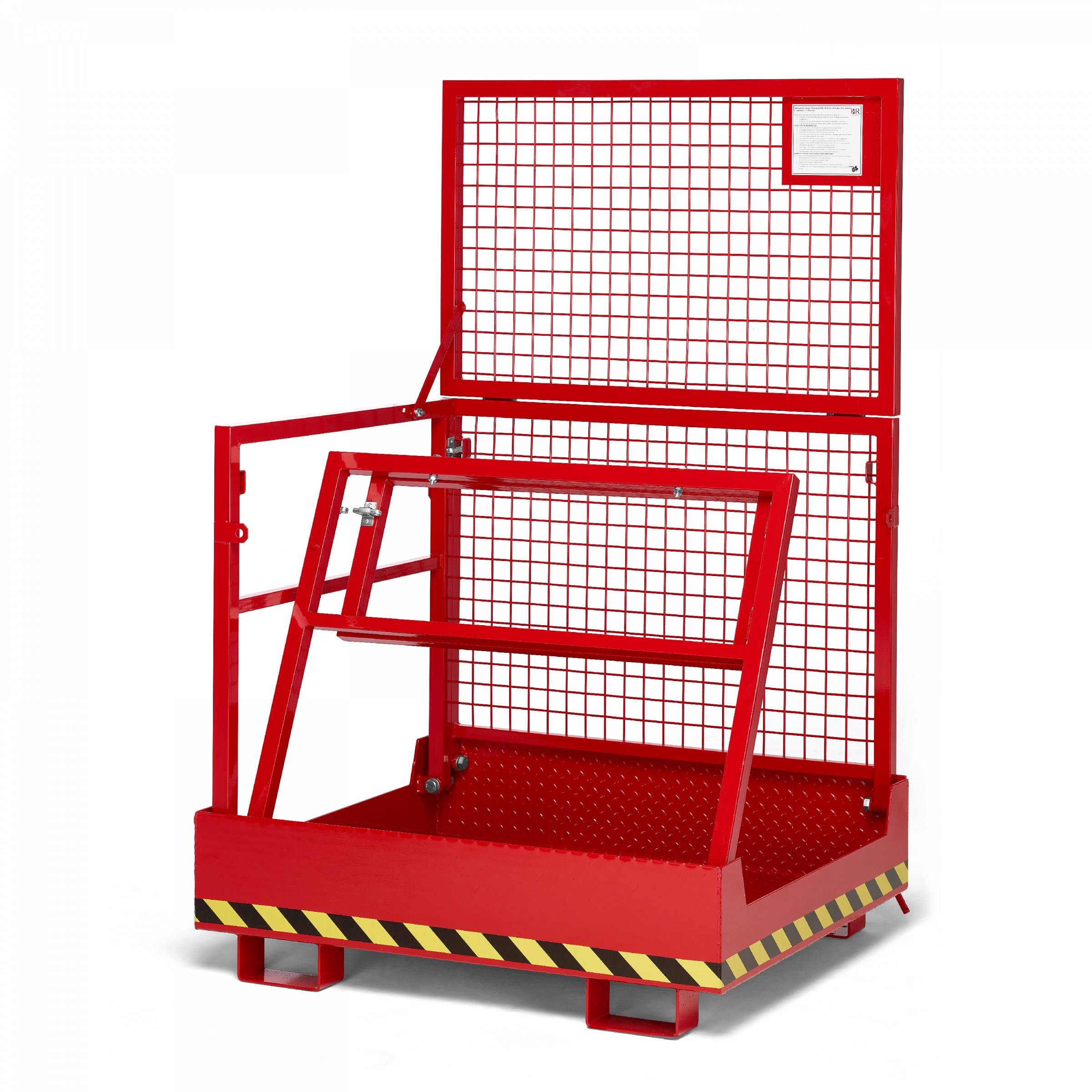 R+R Industrietechnik Arbeitskorb Typ RAK-Compact 1200x1080x1910mm RAL 3000 Feuerrot-0
