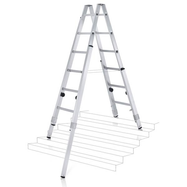 Zarges Stehleiter Varioflex B mit verlängerbaren Holmen 2x8 Stufen