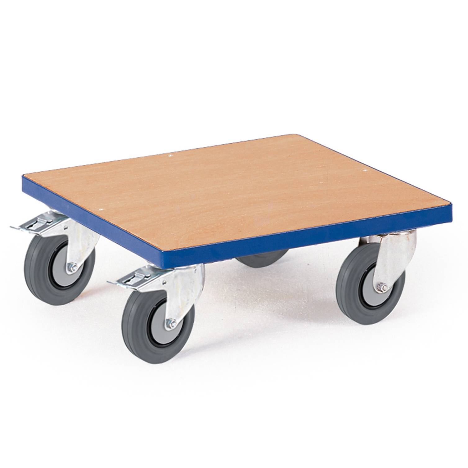 Rollcart Kistenroller Vollgummibereifung 500x500mm Ladefläche Holz-0