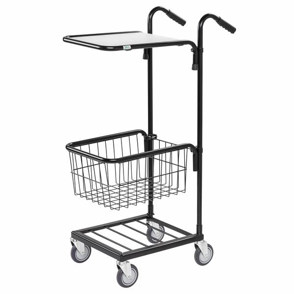 Kongamek Mini- Servierwagen verzinkt Ladefläche 410x355mm mit Korb und Bremse