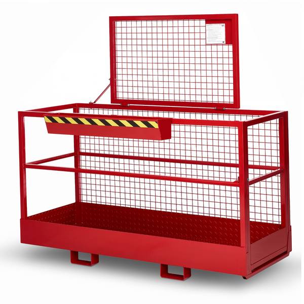 R+R Industrietechnik Arbeitskorb Typ RAK-Big 2000x800x1910mm RAL 3000 Feuerrot