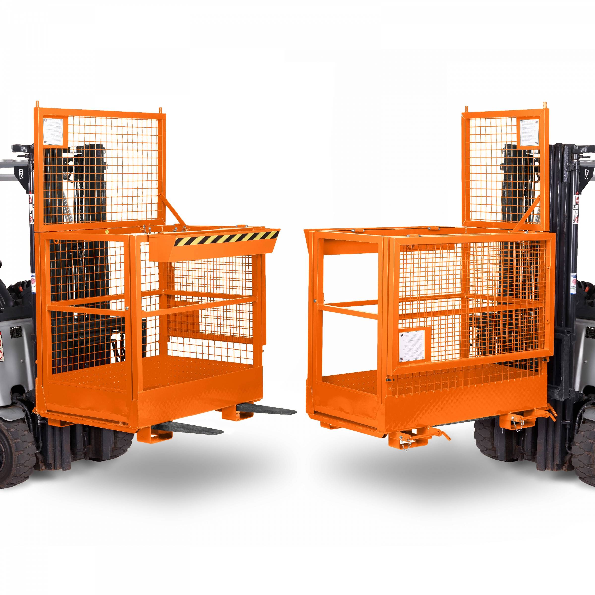R+R Industrietechnik Arbeitskorb Typ RAK-DUO 1200x800x1950mm RAL2004 Reinorange-1